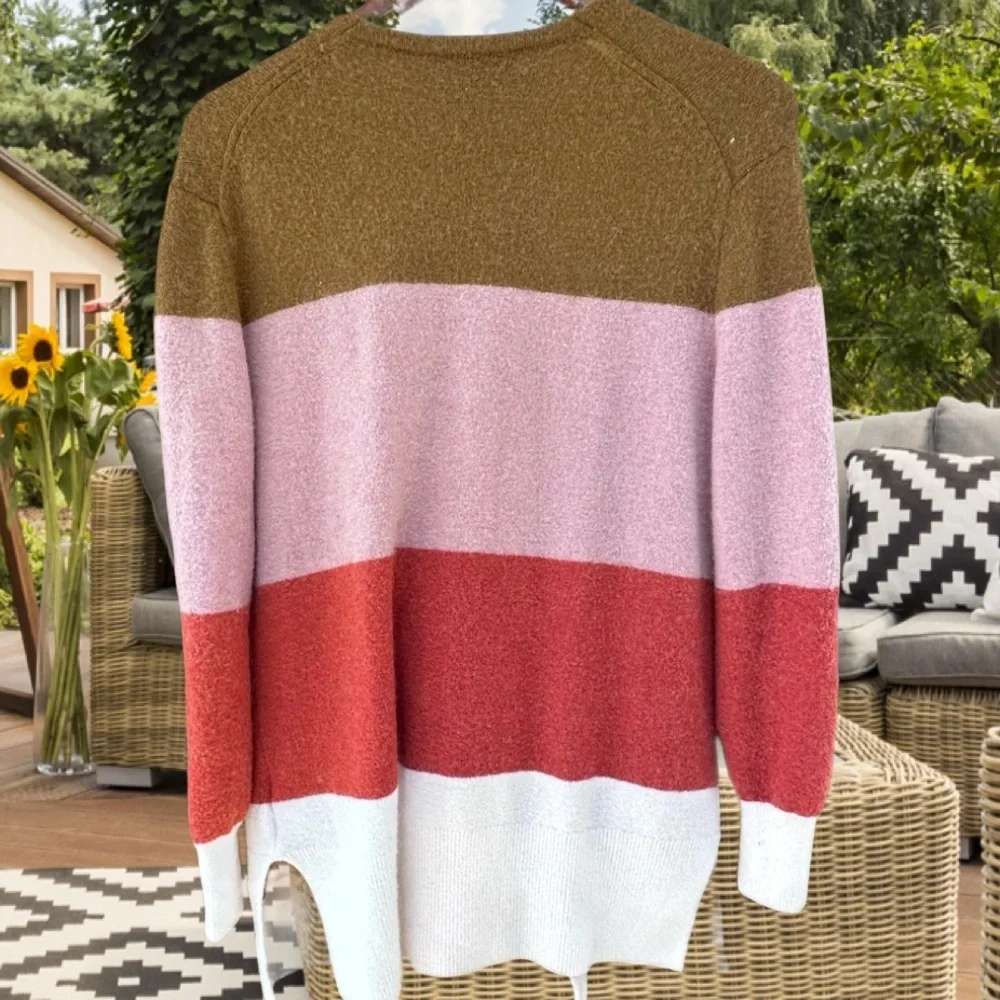 Madewell Women’s Knit Colorblock Cardigan W/Pockets Sz Small - Picture 3 of 7